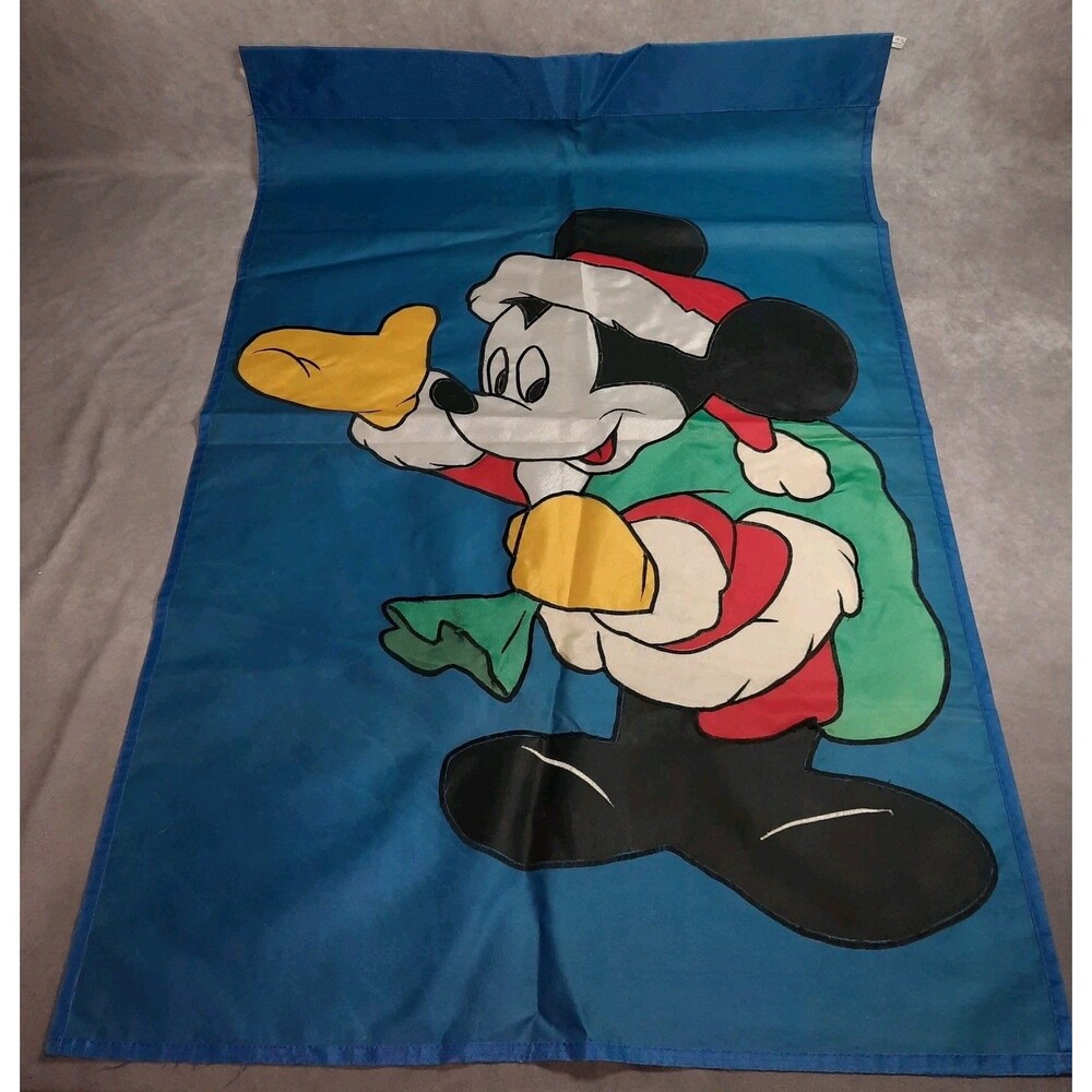 Christmas Mickey Mouse Santa Disney Garden Yard Flag Roughly28"x43" double sided